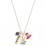 Wholesale americana Charm Chain Link Necklace L Extender L