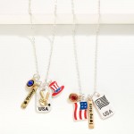 Wholesale americana Charm Chain Link Necklace L Extender L