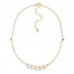 Wholesale wire Choker Wire Wrapped Pearl Details L Extender L