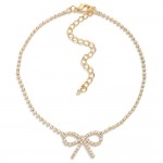 Wholesale rhinestone Studded Bow Choker L Extender L