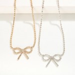 Wholesale rhinestone Studded Bow Choker L Extender L