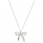 Wholesale dainty Chain Link Necklace Metal Bow Pendant L Extender L