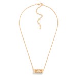 Wholesale chain Link Necklace Thankful Grateful Blessed Rolling Message Pendant