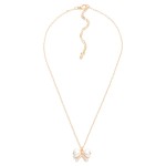 Wholesale chain Link Necklace Pearl Heart Bow Pendant L Extender L