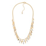 Wholesale chain Link Necklace Metal Leaf Fringe Stations L Extender L