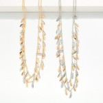 Wholesale chain Link Necklace Metal Leaf Fringe Stations L Extender L