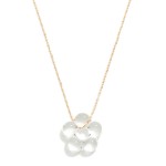 Wholesale ball Chain Link Necklace Glass Flower Pendant L Extender L