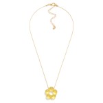 Wholesale ball Chain Link Necklace Glass Flower Pendant L Extender L