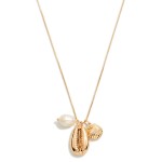 Wholesale box Chain Link Necklace Shell Pearl Pendant L Extender L