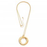 Wholesale long Twisted Rope Chain Metal Ring Pendant L Extender L Pendant L