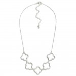 Peanut Chain Link Necklace Featuring Linked Clovers

- Approximately 16" L
- Extender 3" L