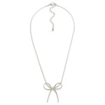 Wholesale metal Herringbone Chain Necklace Tied Bow Pendant L Extender L