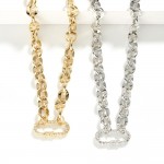 Wholesale cable Chain Link Necklace Carabiner Link L Extender L