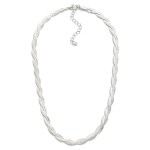 Twisted Herringbone Chain Link Necklace 

- Approximately 14" L
- Extender 3" L