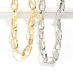 Wholesale hammered Metal Paper Clip Chain Link Necklace L Extender L