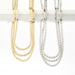 Wholesale metal Layered Linked Arrow Necklace L Extender L