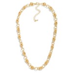 Wholesale knotted Hoop Chain Link Necklace L Extender L