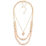 Wholesale two Piece Necklace Set Layered Triangle Rhinestone Pendant Necklace an