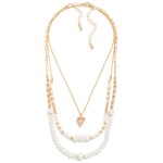 Wholesale two Piece Necklace Set Layered Triangle Rhinestone Pendant Necklace an