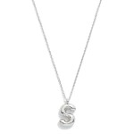 Wholesale stainless Steel Dainty Chain Link Necklace Bubble Balloon Initial Pend
