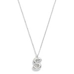 Stainless Steel Dainty Chain Link Necklace Featuring Bubble Balloon Initial Pendant

- Approximately 16" L (no extender)

* Stainless Steel is Hypoallergenic, Waterproof, Fade-resistant and Tarnish-Resistant