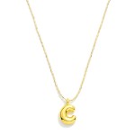 Ball Chain Necklace Featuring Bubble Balloon Initial Pendant

- Approximately 16" L
- Extender 2" L

