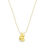 Ball Chain Necklace Featuring Bubble Balloon Initial Pendant

- Approximately 16" L
- Extender 2" L

