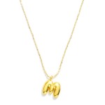 Ball Chain Necklace Featuring Bubble Balloon Initial Pendant

- Approximately 16" L
- Extender 2" L

