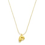 Ball Chain Necklace Featuring Bubble Balloon Initial Pendant

- Approximately 16" L
- Extender 2" L

