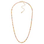 Layered Dainty Chain Link Necklace Featuring Color Enamel Fills

- Approximately 16" L
- Extender 3" L