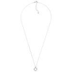 Wholesale dainty Chain Link Necklace Rhinestone Studded Hollow Clover Pendant L