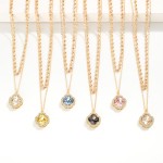 Wholesale layered Chain Link Necklace Rhinestone Clover Pendant L Extender L