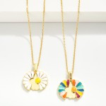 Wholesale chain Link Necklace Hinged Enamel Flower Pendant L Extender L