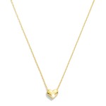 Wholesale gold Dipped Dainty Chain Link Necklace Heart Pendant L Extender L