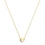 Gold Dipped Dainty Chain Link Necklace Featuring Heart Pendant 

- Approximately 16" L
- Extender 2" L
