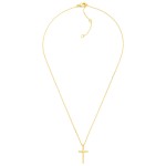 Wholesale dainty Gold Dipped Chain Link Necklace Cross Pendant White Yellow Gold