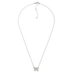 Wholesale gold Dipped Dainty Chain Link Necklace Rhinestone Bow Pendant L Extend