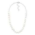 Wholesale mother Pearl Heart Beaded Necklace Mother Pearl L Extender L