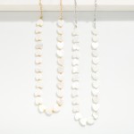 Wholesale mother Pearl Heart Beaded Necklace Mother Pearl L Extender L