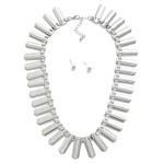 Wholesale linked Shield Collarbone Necklace Metal Stud Earrings L Extender L