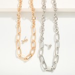 Wholesale paper Clip Circle Chain Link Necklace Metal Stud Earrings L Toggle Cla