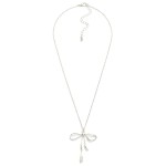 Wholesale chain Link Necklace Metal Bow Pendant L Extender L