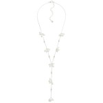 Wholesale chain Link Necklace Pearl Bead Cluster Stations Tassel L Extender L