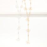 Wholesale chain Link Necklace Pearl Bead Cluster Stations Tassel L Extender L