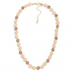 Wholesale faceted Bead Cluster Flowers Necklace L Extender L