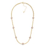 Wholesale gold Beaded Necklace Dainty Cross Beads L Extender L