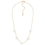 Wholesale chain Link Necklace Pearlescent Clover Stations L Extender L