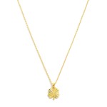 Wholesale dainty Gold Dipped Chain Link Necklace Clover Pendant Gold Dipped Made