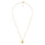 Wholesale dainty Gold Dipped Chain Link Necklace Clover Pendant Gold Dipped Made