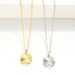 Wholesale dainty Gold Dipped Chain Link Necklace Clover Pendant Gold Dipped Made